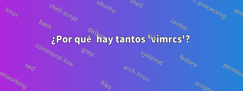 ¿Por qué hay tantos 'vimrcs'?