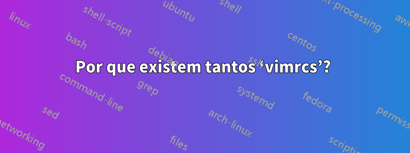 Por que existem tantos ‘vimrcs’?