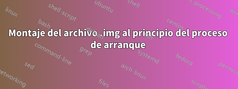 Montaje del archivo .img al principio del proceso de arranque