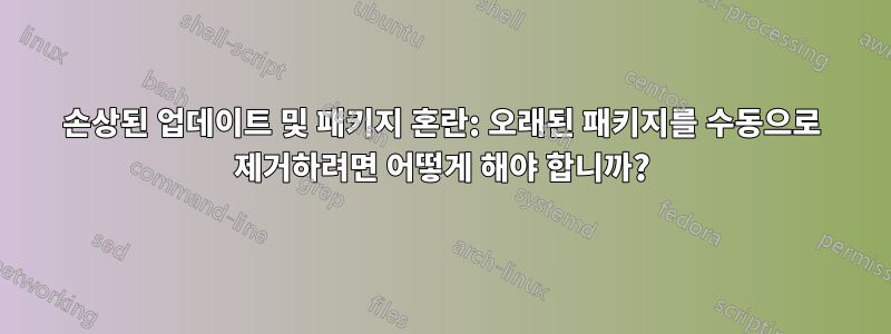 손상된 업데이트 및 패키지 혼란: 오래된 패키지를 수동으로 제거하려면 어떻게 해야 합니까?