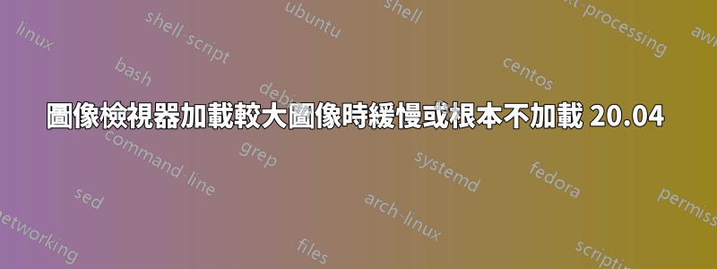 圖像檢視器加載較大圖像時緩慢或根本不加載 20.04