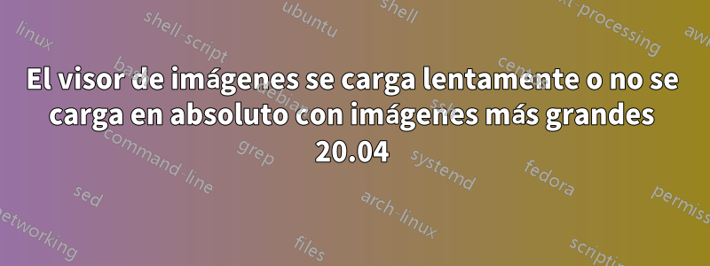 El visor de imágenes se carga lentamente o no se carga en absoluto con imágenes más grandes 20.04