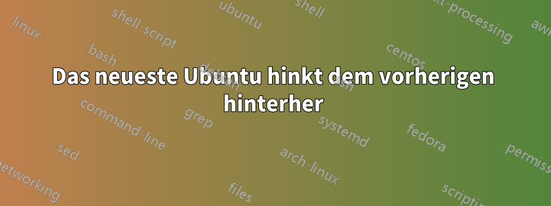 Das neueste Ubuntu hinkt dem vorherigen hinterher