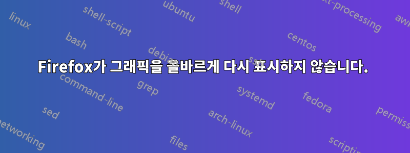 Firefox가 그래픽을 올바르게 다시 표시하지 않습니다.