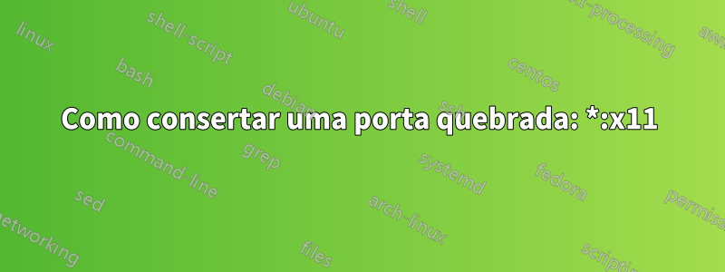 Como consertar uma porta quebrada: *:x11