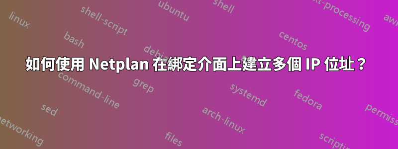 如何使用 Netplan 在綁定介面上建立多個 IP 位址？