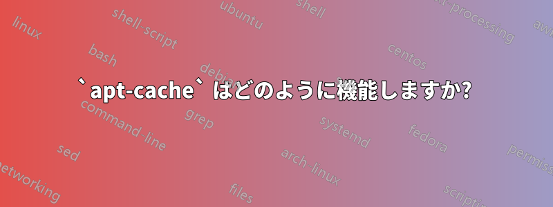 `apt-cache` はどのように機能しますか?