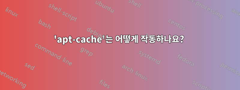 'apt-cache'는 어떻게 작동하나요?