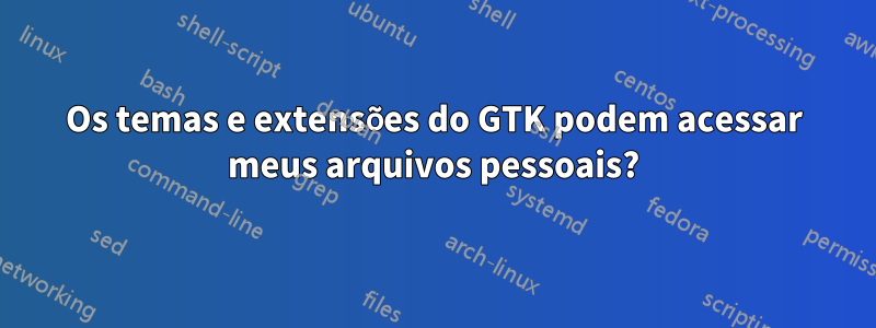 Os temas e extensões do GTK podem acessar meus arquivos pessoais?