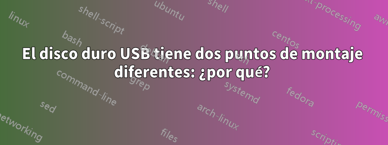 El disco duro USB tiene dos puntos de montaje diferentes: ¿por qué?