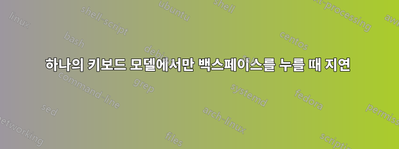 하나의 키보드 모델에서만 백스페이스를 누를 때 지연