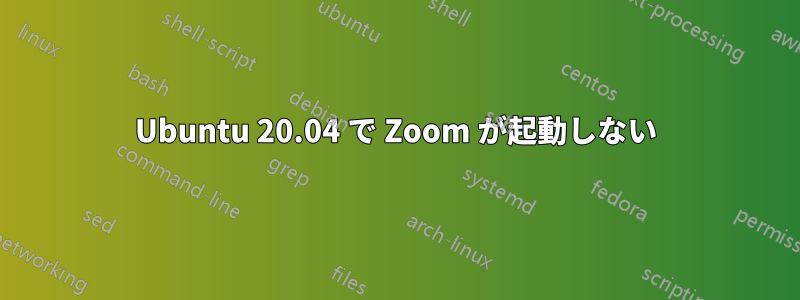 Ubuntu 20.04 で Zoom が起動しない