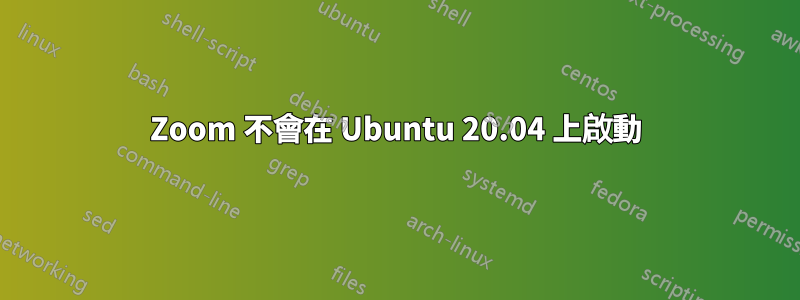 Zoom 不會在 Ubuntu 20.04 上啟動