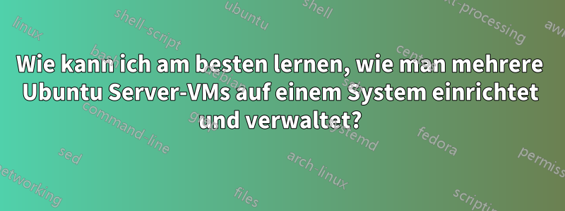 Wie kann ich am besten lernen, wie man mehrere Ubuntu Server-VMs auf einem System einrichtet und verwaltet?
