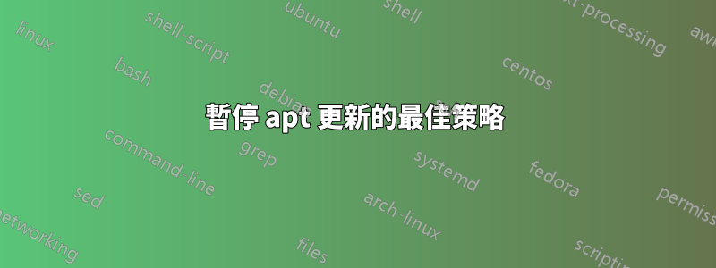 暫停 apt 更新的最佳策略