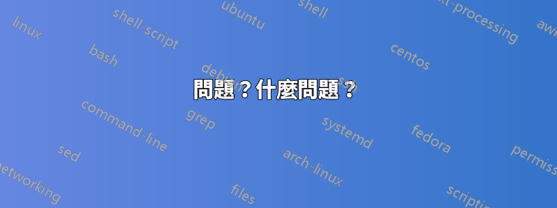 問題？什麼問題？