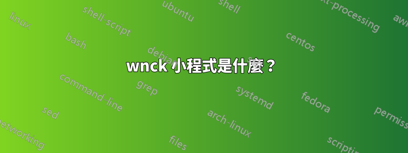 wnck 小程式是什麼？