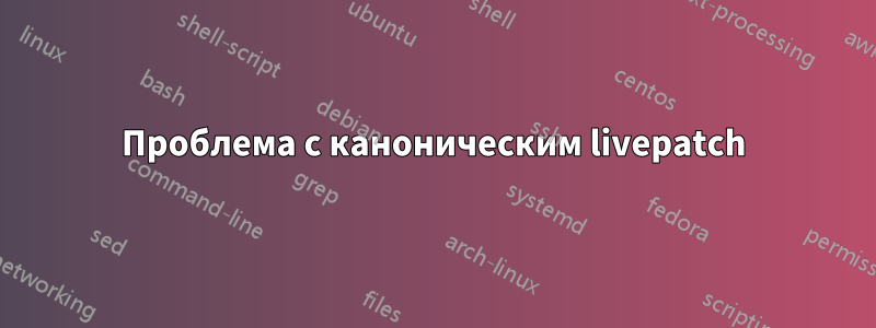 Проблема с каноническим livepatch