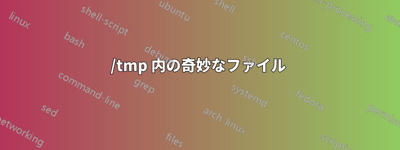 /tmp 内の奇妙なファイル