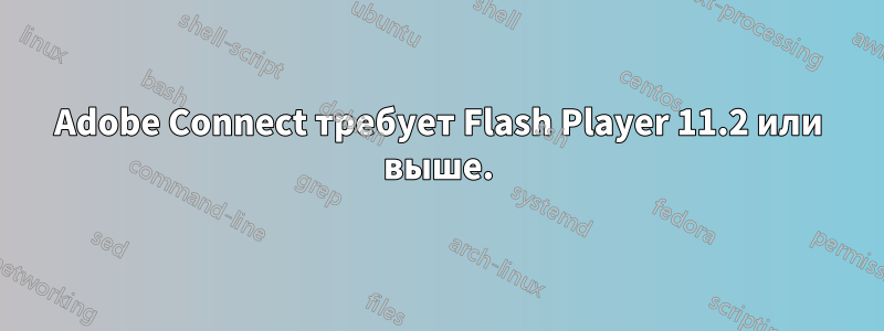 Adobe Connect требует Flash Player 11.2 или выше.