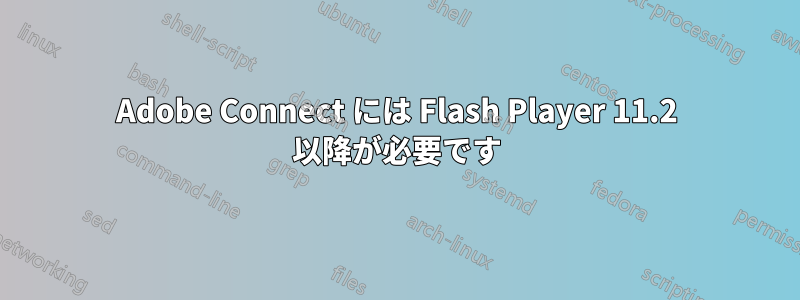 Adobe Connect には Flash Player 11.2 以降が必要です