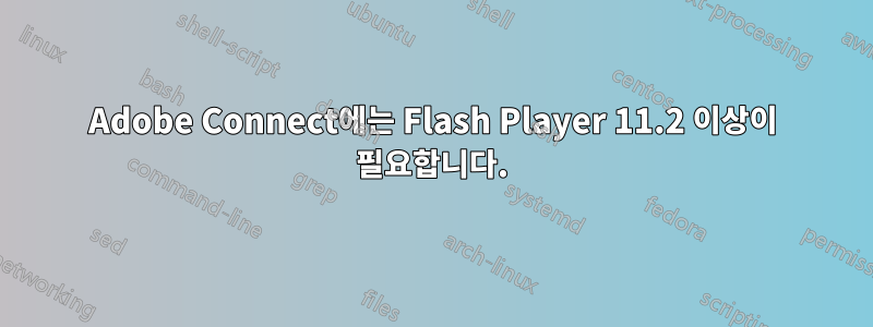 Adobe Connect에는 Flash Player 11.2 이상이 필요합니다.