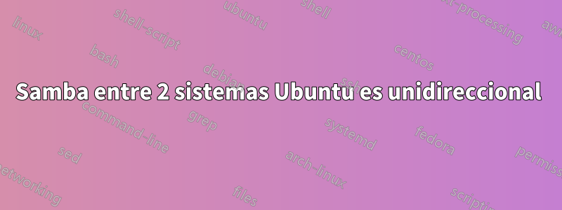 Samba entre 2 sistemas Ubuntu es unidireccional