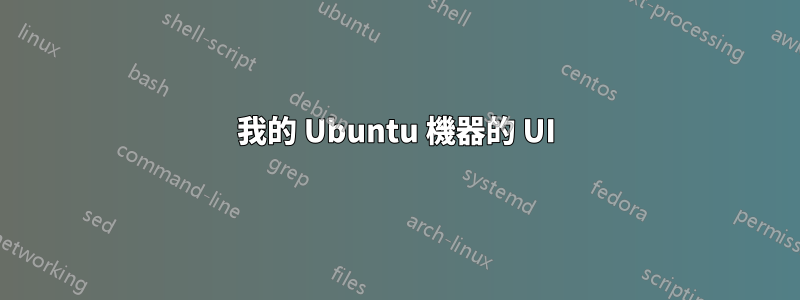 我的 Ubuntu 機器的 UI