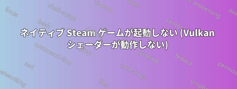 ネイティブ Steam ゲームが起動しない (Vulkan シェーダーが動作しない)