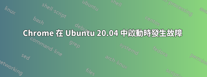 Chrome 在 Ubuntu 20.04 中啟動時發生故障