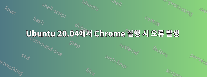 Ubuntu 20.04에서 Chrome 실행 시 오류 발생