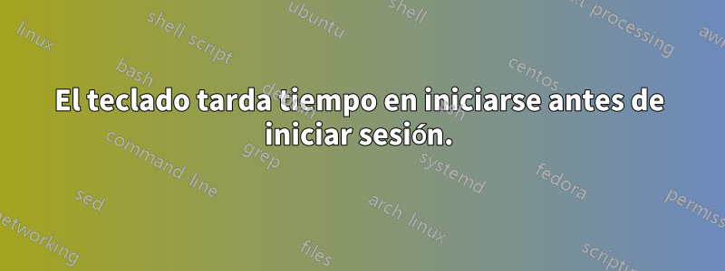 El teclado tarda tiempo en iniciarse antes de iniciar sesión.