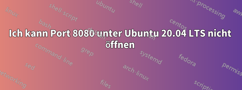 Ich kann Port 8080 unter Ubuntu 20.04 LTS nicht öffnen