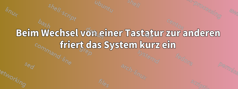 Beim Wechsel von einer Tastatur zur anderen friert das System kurz ein