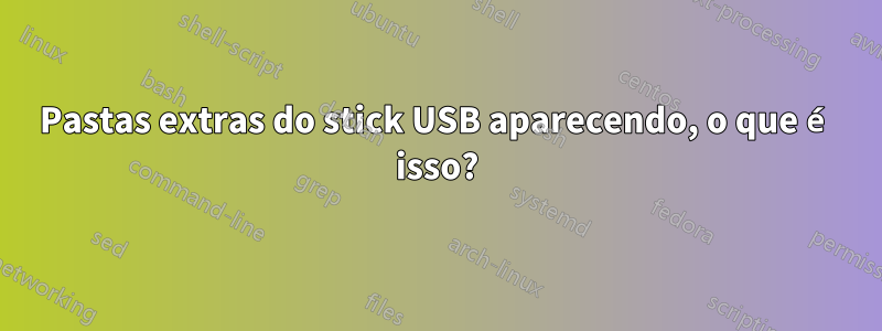 Pastas extras do stick USB aparecendo, o que é isso?