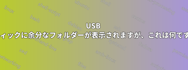 USB スティックに余分なフォルダーが表示されますが、これは何ですか?