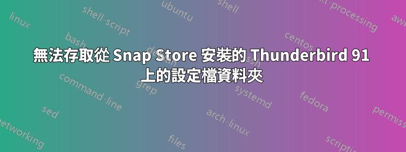 無法存取從 Snap Store 安裝的 Thunderbird 91 上的設定檔資料夾