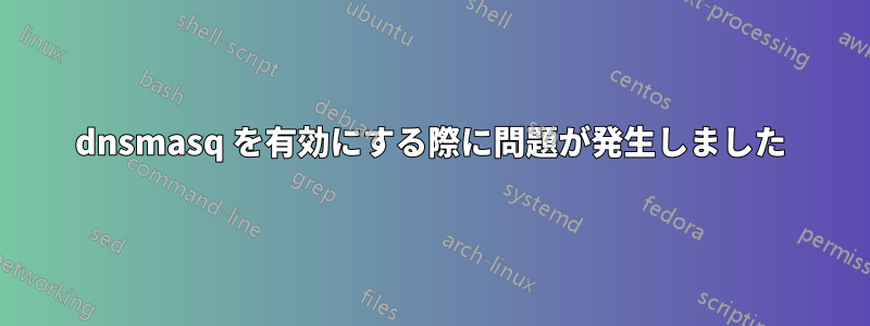 dnsmasq を有効にする際に問題が発生しました