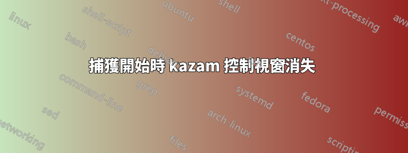 捕獲開始時 kazam 控制視窗消失