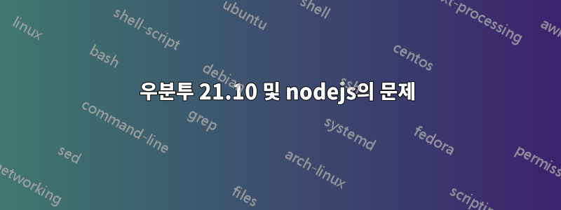 우분투 21.10 및 nodejs의 문제