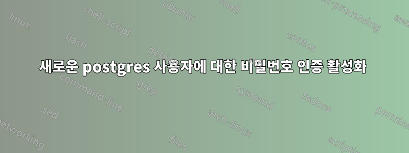 새로운 postgres 사용자에 대한 비밀번호 인증 활성화
