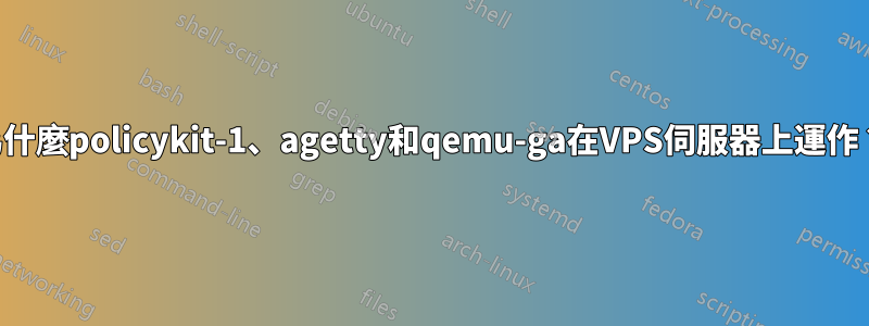 為什麼policykit-1、agetty和qemu-ga在VPS伺服器上運作？