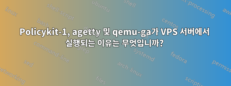 Policykit-1, agetty 및 qemu-ga가 VPS 서버에서 실행되는 이유는 무엇입니까?