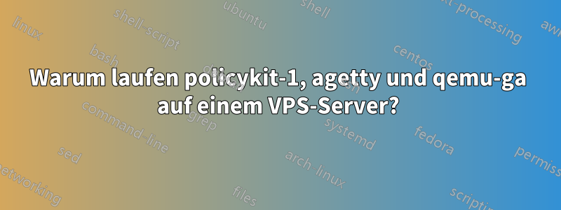 Warum laufen policykit-1, agetty und qemu-ga auf einem VPS-Server?
