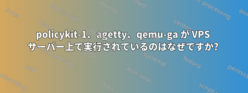 policykit-1、agetty、qemu-ga が VPS サーバー上で実行されているのはなぜですか?