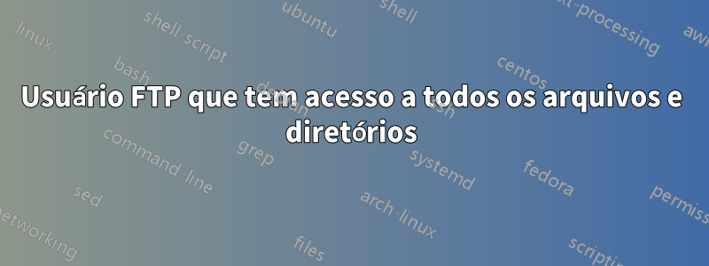 Usuário FTP que tem acesso a todos os arquivos e diretórios
