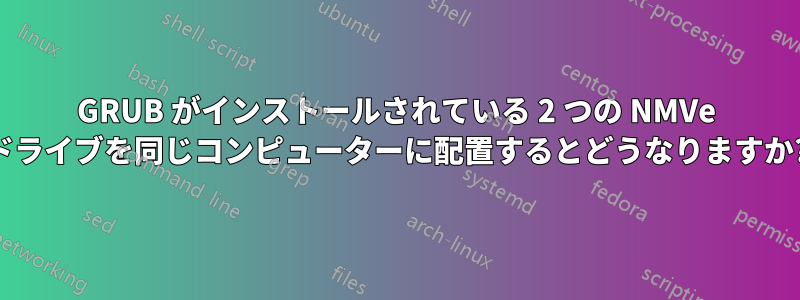 GRUB がインストールされている 2 つの NMVe ドライブを同じコンピューターに配置するとどうなりますか?