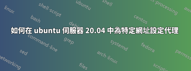 如何在 ubuntu 伺服器 20.04 中為特定網址設定代理