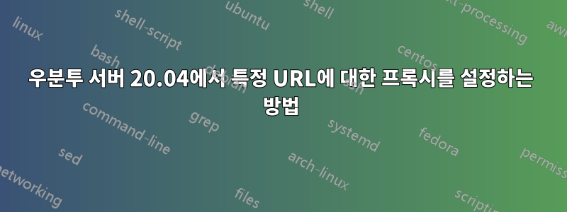 우분투 서버 20.04에서 특정 URL에 대한 프록시를 설정하는 방법