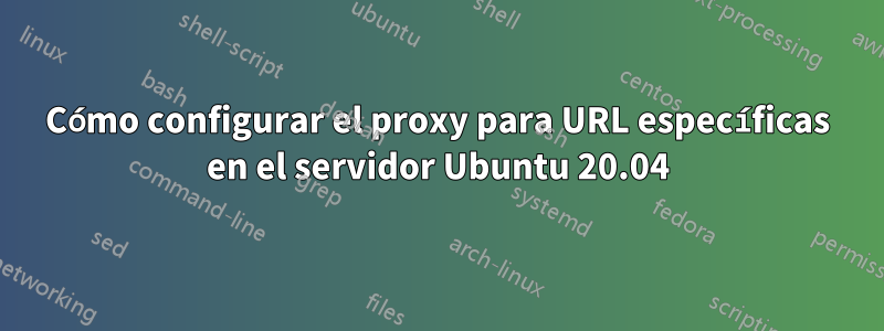 Cómo configurar el proxy para URL específicas en el servidor Ubuntu 20.04